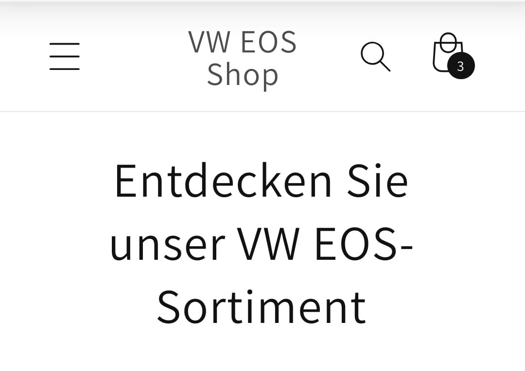 VW EOS Shop